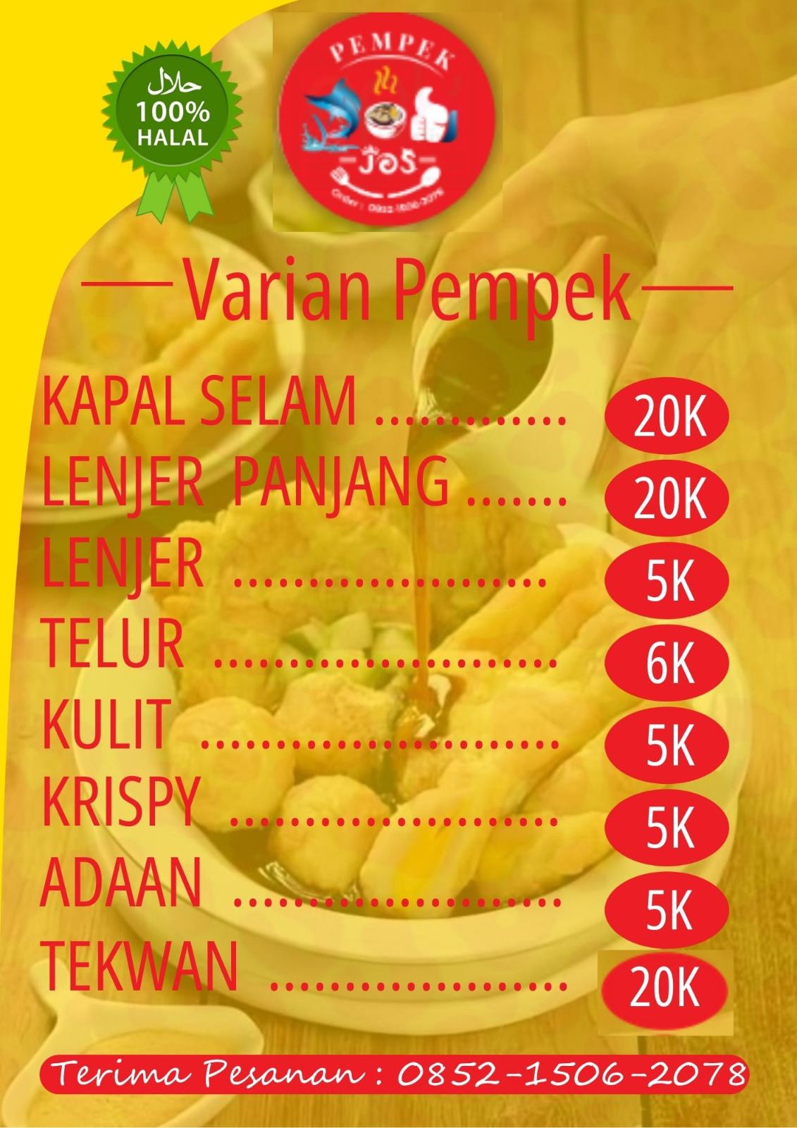 Menu Pempek Jos
